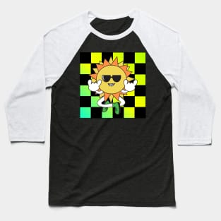 Rock on Cyberpunk Sun Baseball T-Shirt